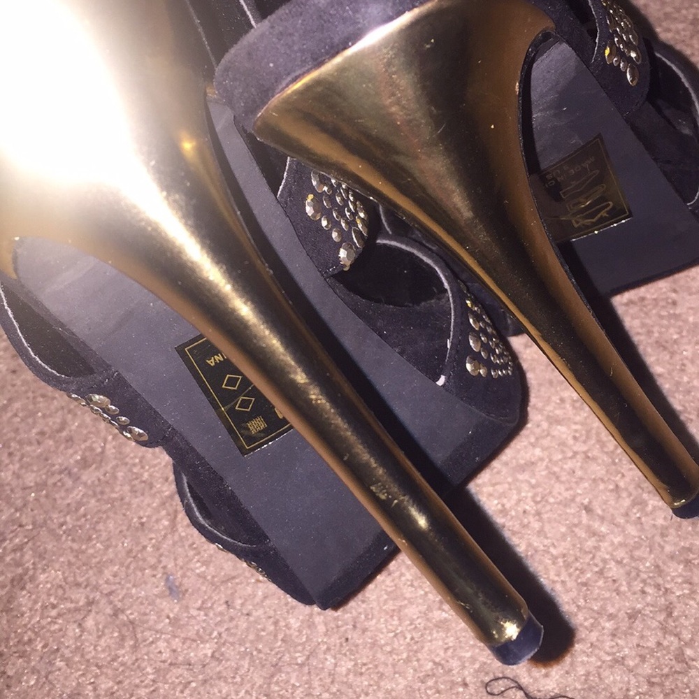 Caged Blinged Heels - Picture 2 of 3
